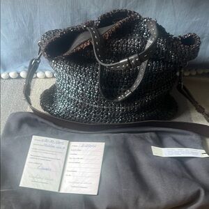 Henry Beguelin woven leather purse